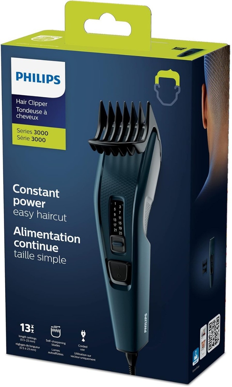 PHILIPS Hair Clipper Series 3000, Corded Electric, Hc3505/15, Multicolor - Thumbnail 3
