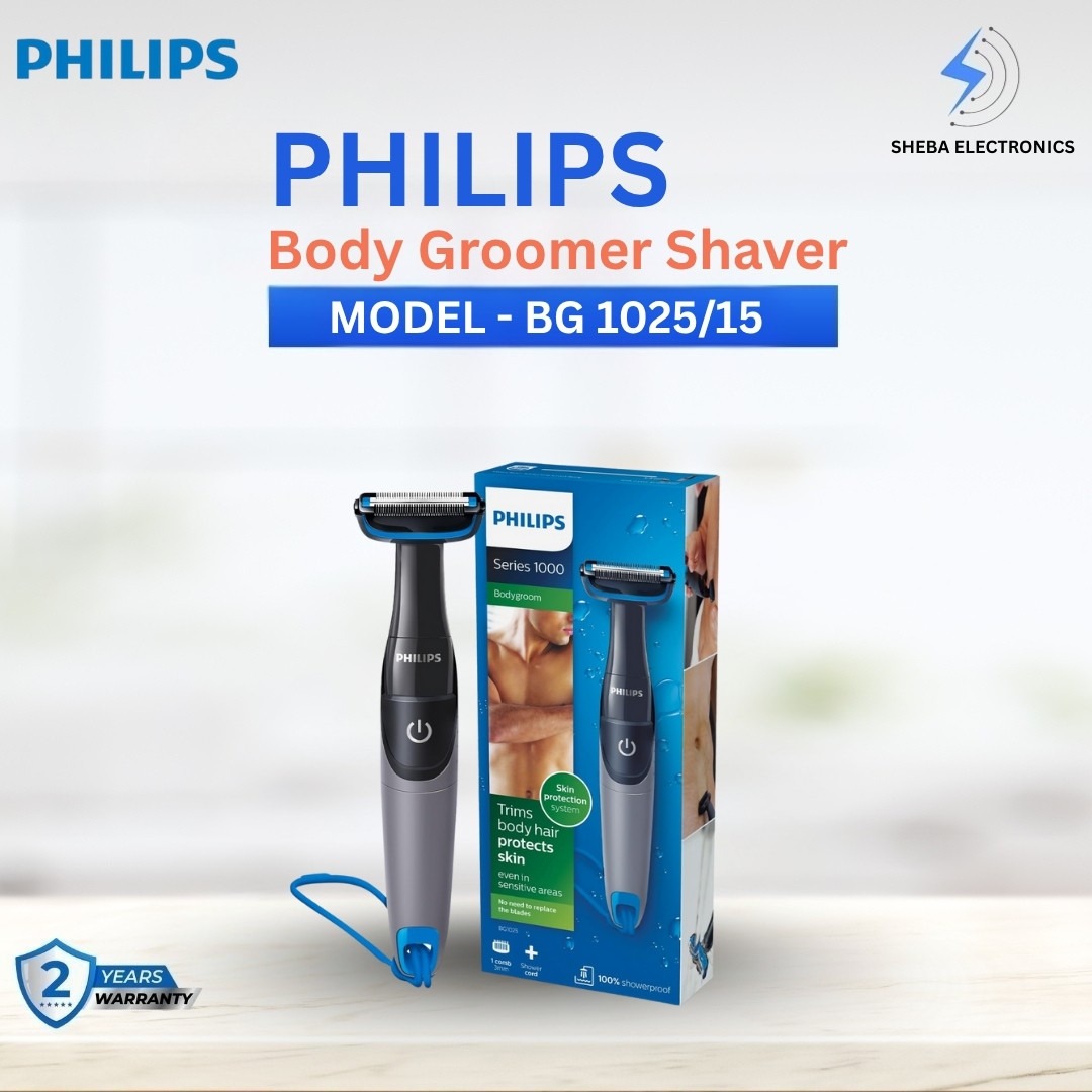 PHILIPS BG 1025/15 Showerproof Battery Powered Body Groomer Shaver For Men, - Thumbnail 5