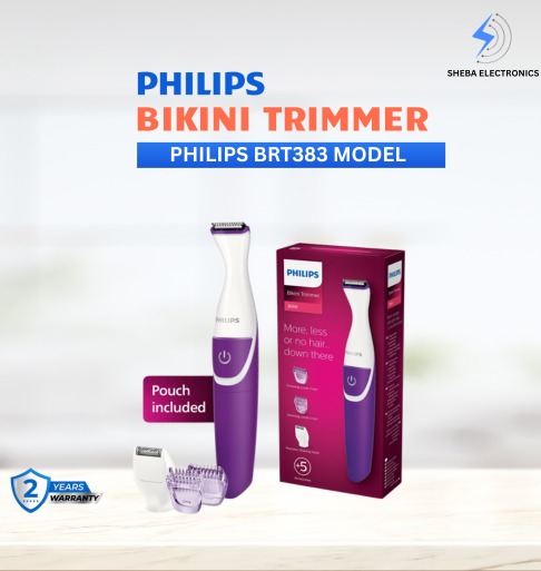 Philips Bikini Trimmer for Women BRT383/15 – 2-in-1 Trim & Shave