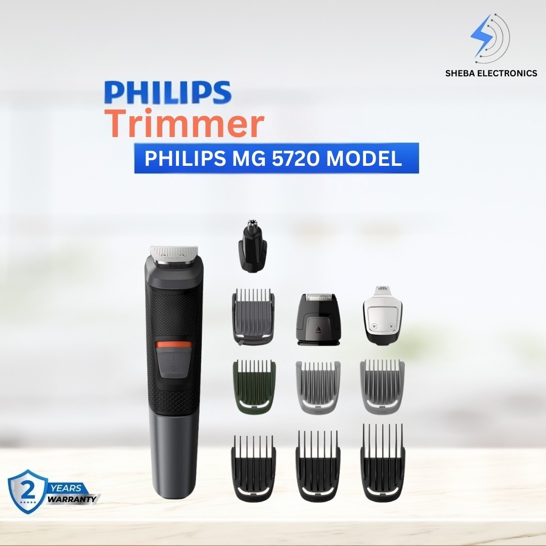 Philips Multigroom Series 5000 MG5720/18 Black, Grey Rechargeable - Thumbnail 6