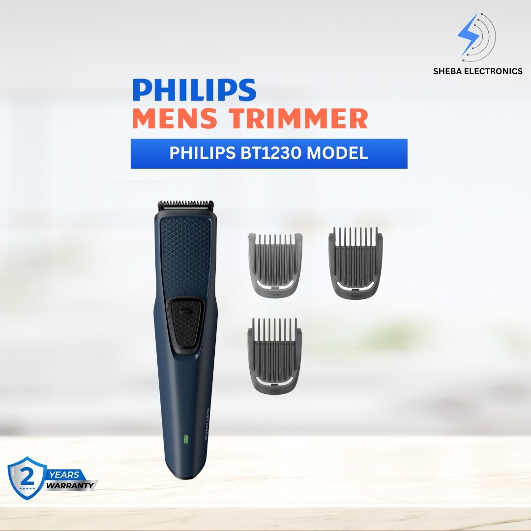 Philips BT1232/18 Battery Powered Skin-Protect Beard Trimmer for Men - Cordless Rechargeable with USB Charging - Thumbnail 4