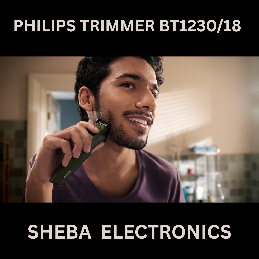 Philips BT1230/15 Corded Electric Skin-friendly Beard trimmer for Men, Dura Power Technology, Cordless Rechargeable with USB Charging, Charging indicator, Travel lock - Thumbnail 2
