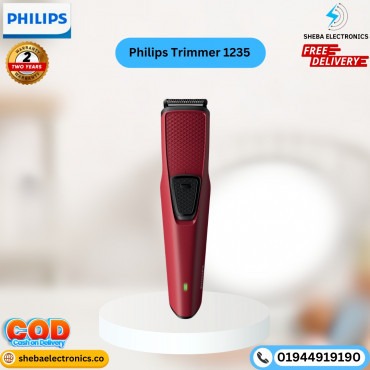 Philips Battery Powered BT1235/15 Skin-friendly Beard trimmer for Men Dura Power Technology, Cordless Rechargeable with USB Charging, Charging indicator, Travel lock - Thumbnail 4