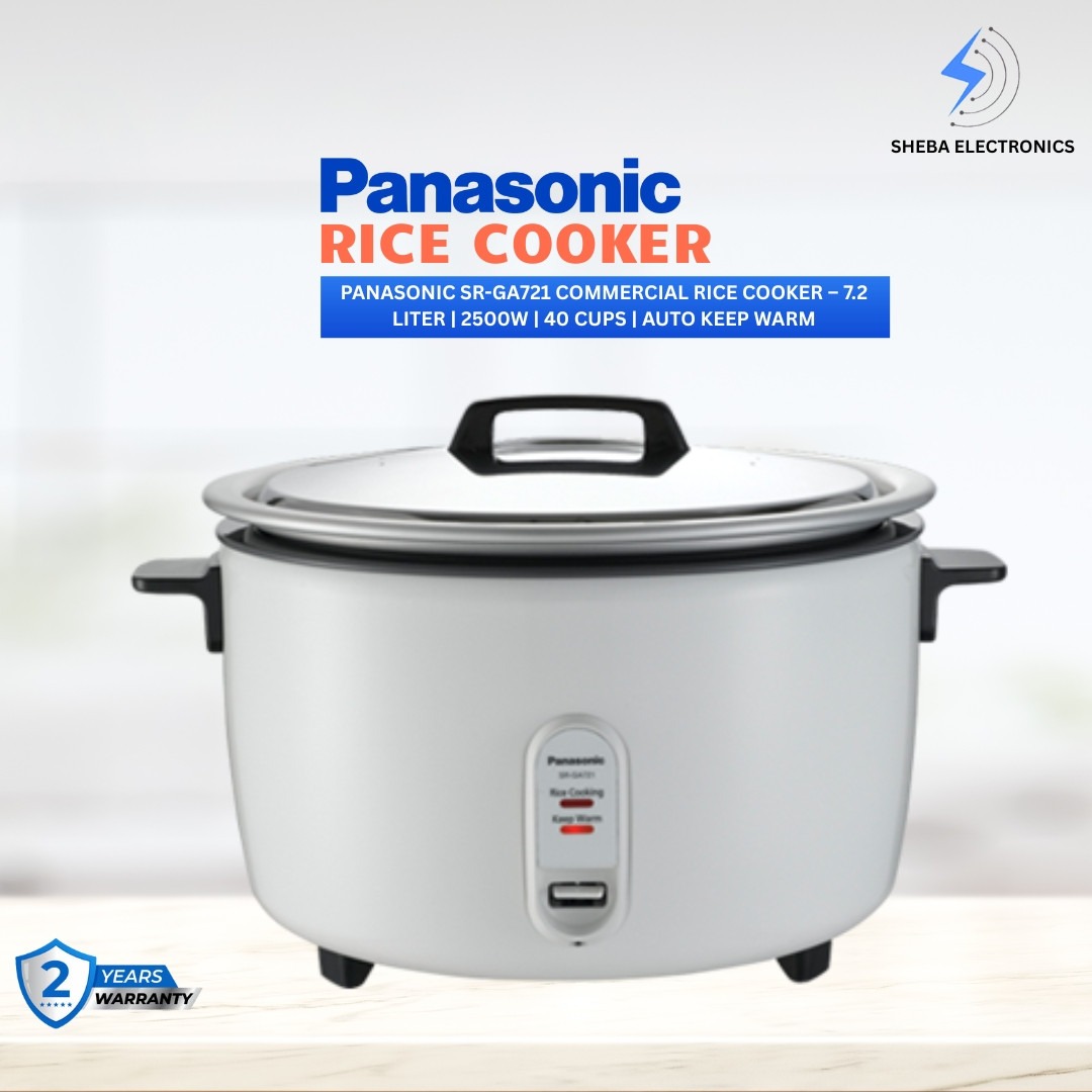Panasonic SR-GA721 Commercial Rice Cooker – 7.2 Liter | 2500W | 40 Cups | Auto Keep Warm - Thumbnail 4