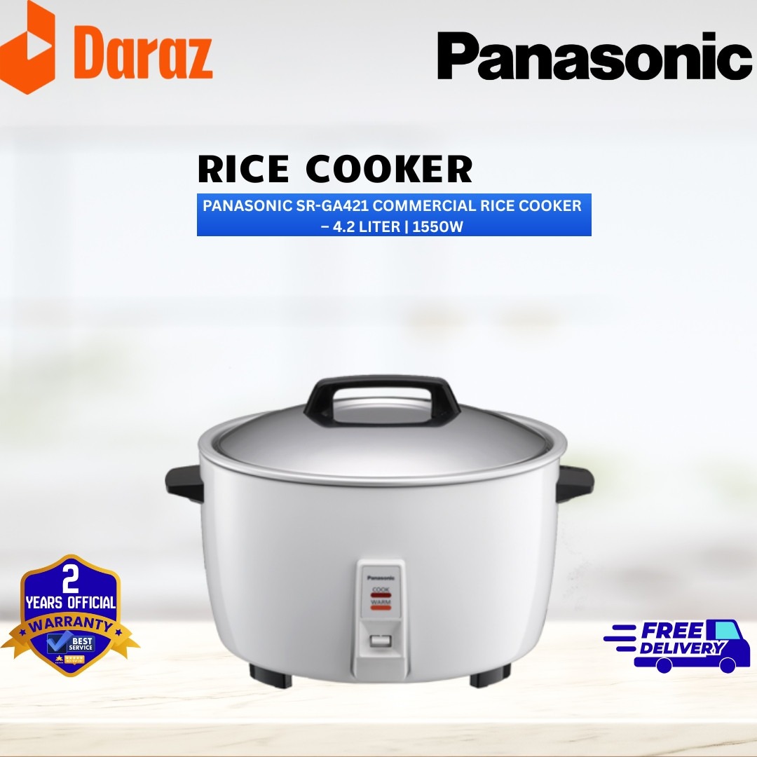 Panasonic SR-GA421 Commercial Rice Cooker – 4.2L | 1550W | 5–23 Cups | Auto Keep Warm - Thumbnail 3