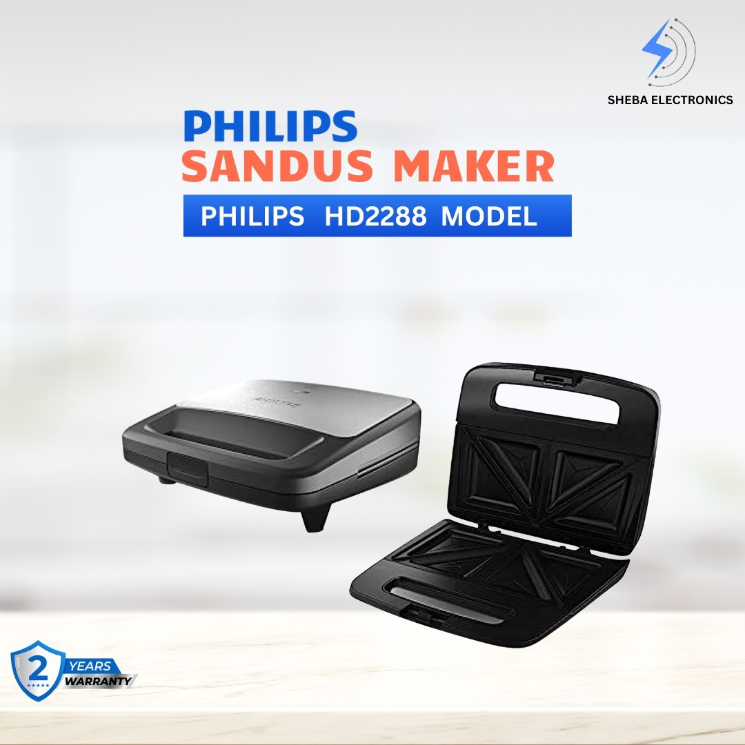 Philips HD2288/00 XL Sized Sandwich Maker Black with Metallic Finish - Thumbnail 3