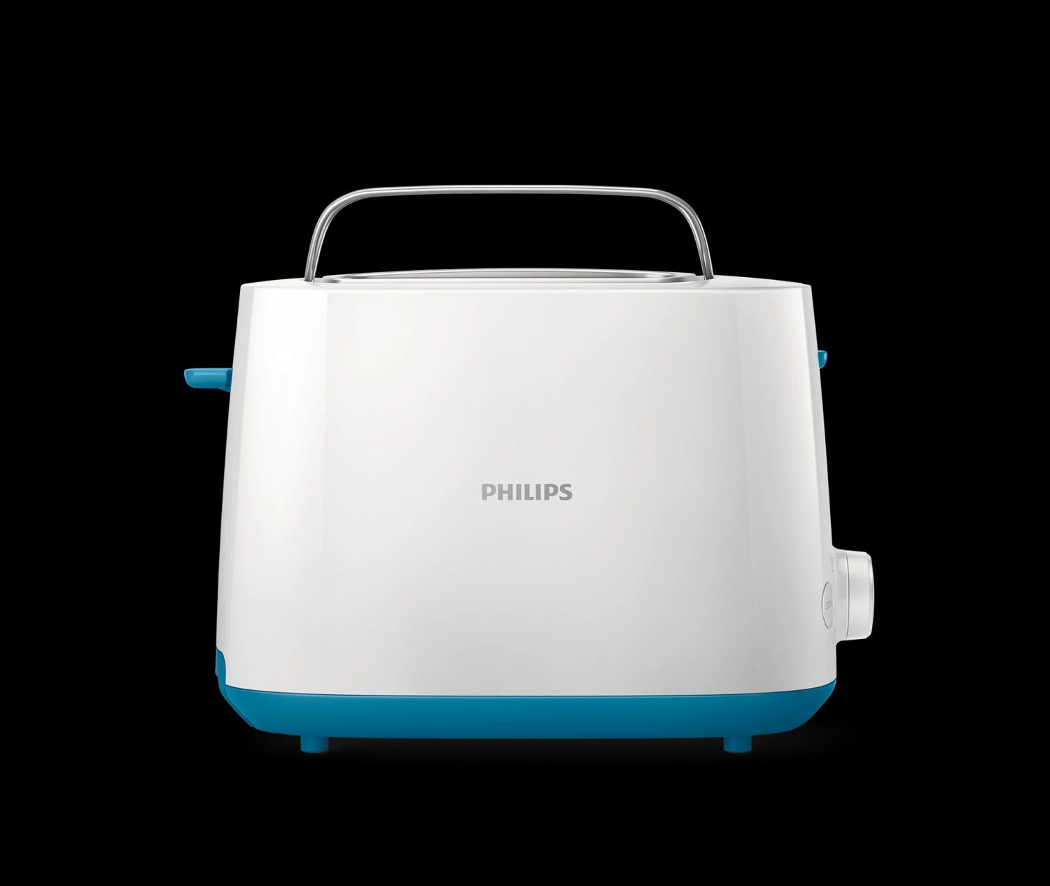 Philips HD2584/30 Toaster – Daily Collection (White & Caribbean Blue) - Thumbnail 3