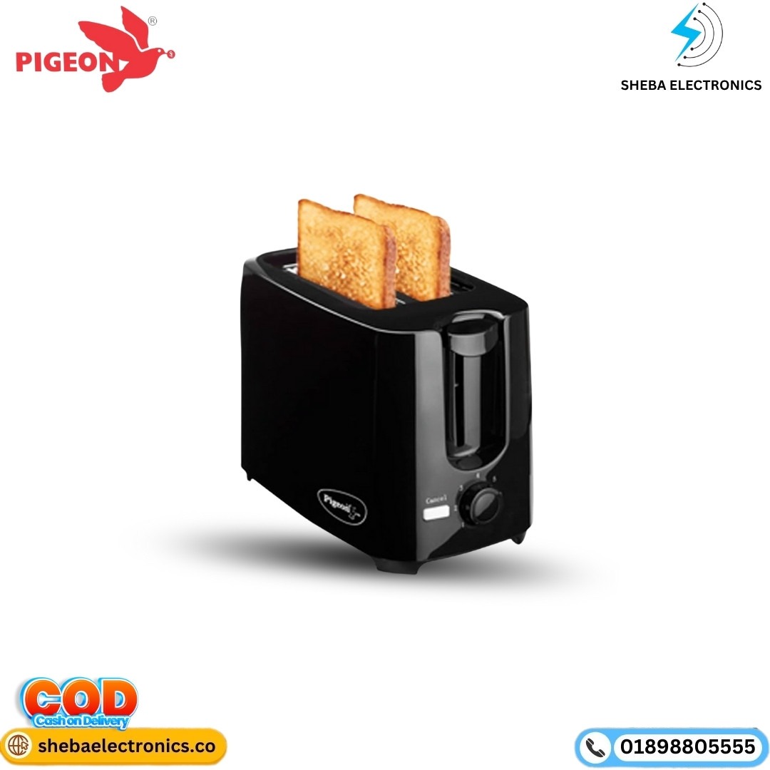 Pigeon Auto Pop up Toaster 12470 2 Slice (750 Watt) (black)
