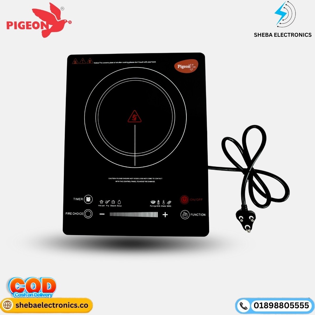 Pigeon EVA+ SAP14666 Infrared Cooktop 2200 Watts Black Full touch Panel - Thumbnail 2