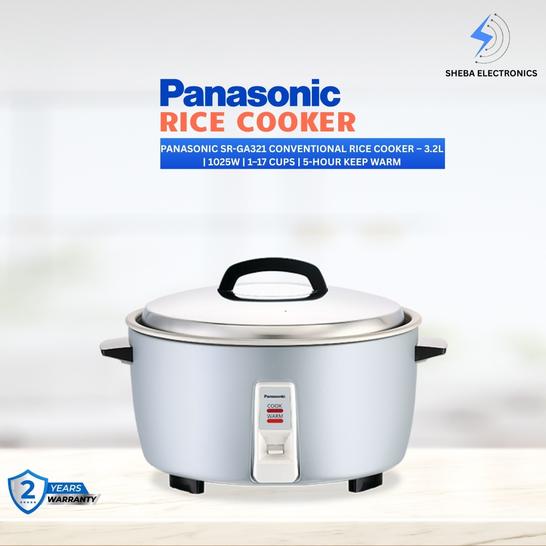 Panasonic SR-GA321 Conventional Rice Cooker – 3.2L | 1025W | 1–17 Cups | 5-Hour Keep Warm - Thumbnail 5