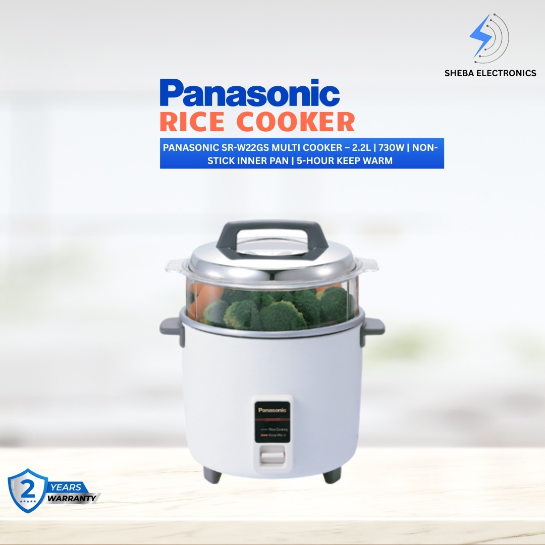 Panasonic SR-W22GS Multi Cooker – 2.2L | 730W | Non-Stick Inner Pan | 5-Hour Keep Warm