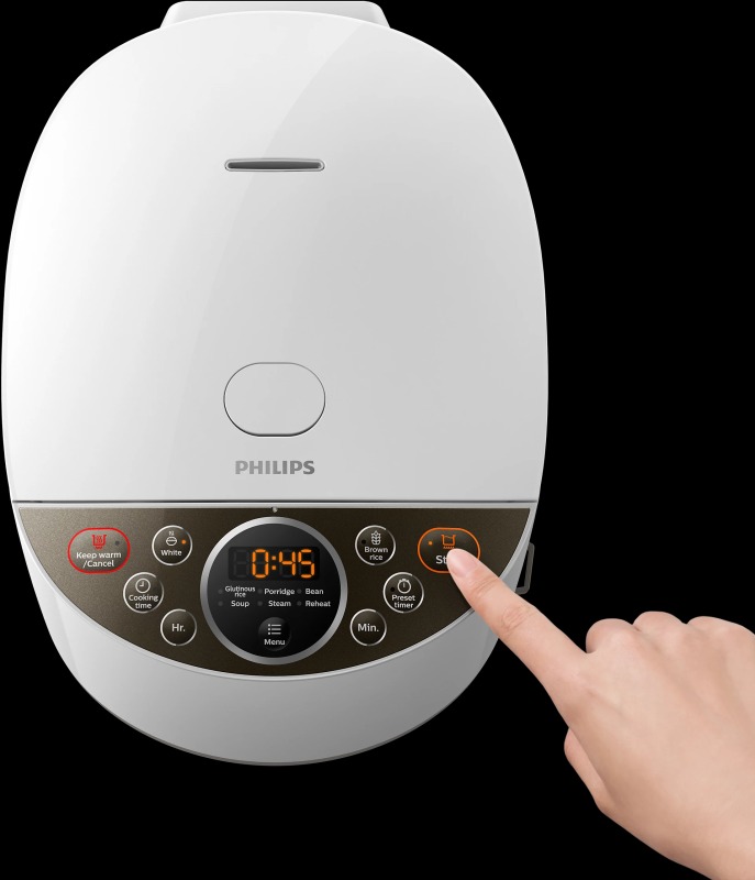 Philips Digital Rice Cooker HD4515 – 1.8L | Smart 3D Heating | Bakuhanseki Inner Pot | 8 Cooking Menus - Thumbnail 3
