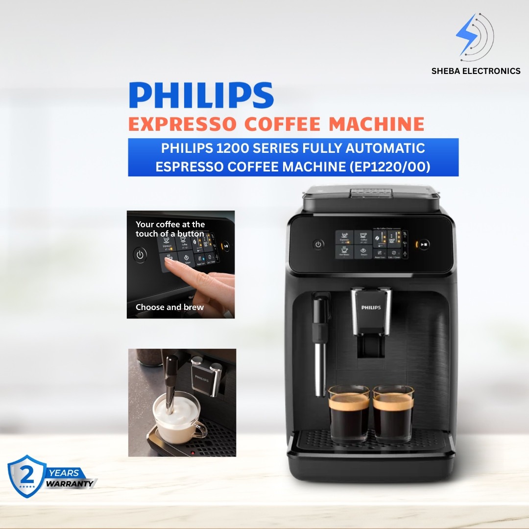 Philips 1200 Series Fully Automatic Espresso Machine (EP1220/00) – Classic Milk Frother, 2 Coffee Varieties, Intuitive Touch Display - Thumbnail 5