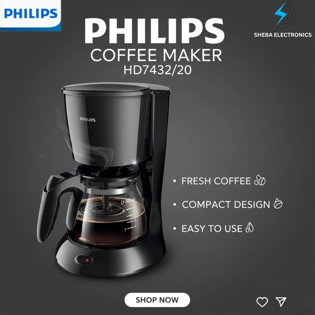 Philips HD7432/20 Drip Coffee Maker, 0.6 L, Ideal for 2-7 cups, 750W, Black, Medium . - Thumbnail 3