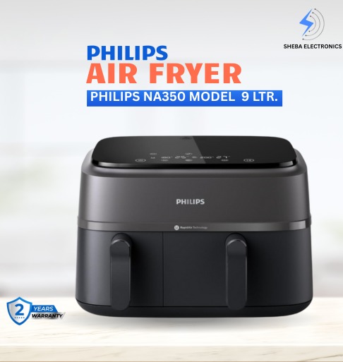 Philips Airfryer NA350/00 – Dual Drawer, 9.5 Qt (9L) Capacity - Thumbnail 2