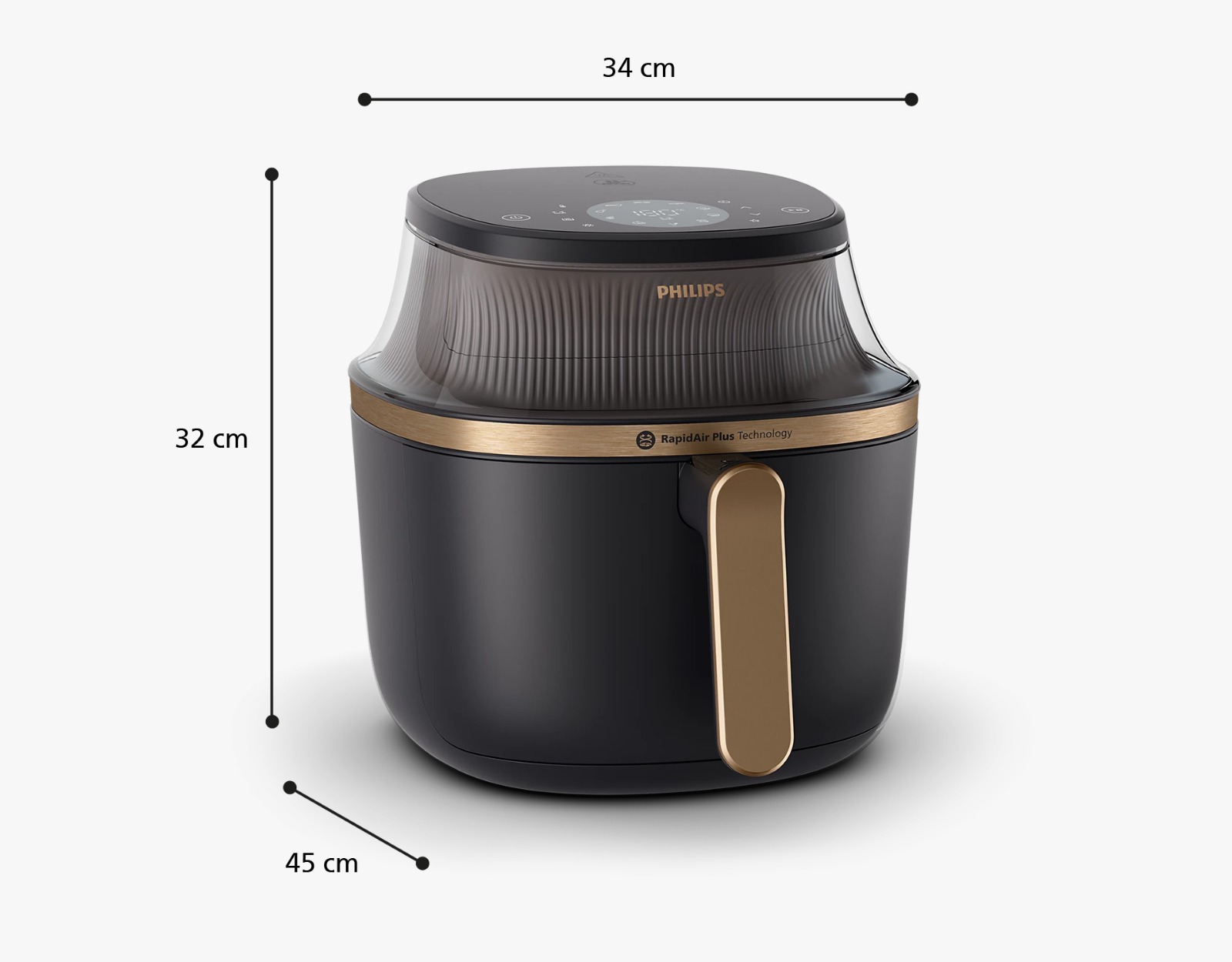 Philips 3000 Series Air Fryer 7.2L NA342 Rapid Air Plus Technology 2000W - Thumbnail 4