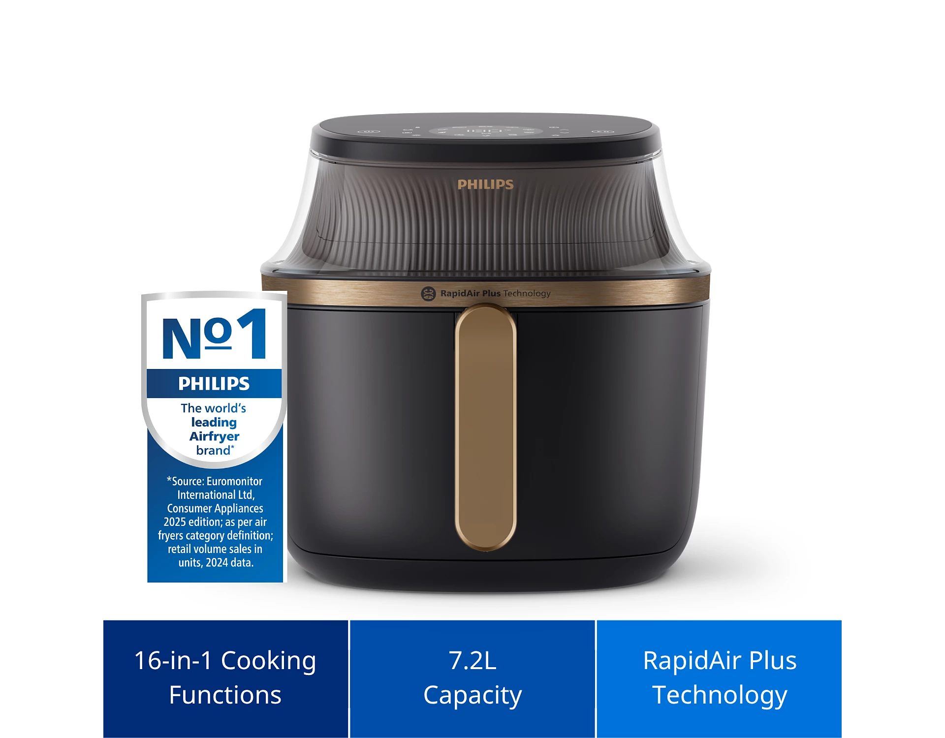 Philips 3000 Series Air Fryer 7.2L NA342 Rapid Air Plus Technology 2000W - Thumbnail 8