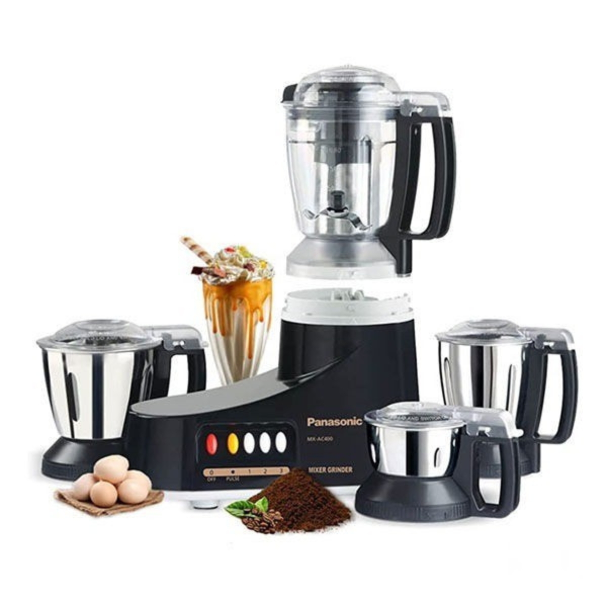 Panasonic (MX-AC400) Super Mixer Grinder 4 Jars With 1000W - Thumbnail 2