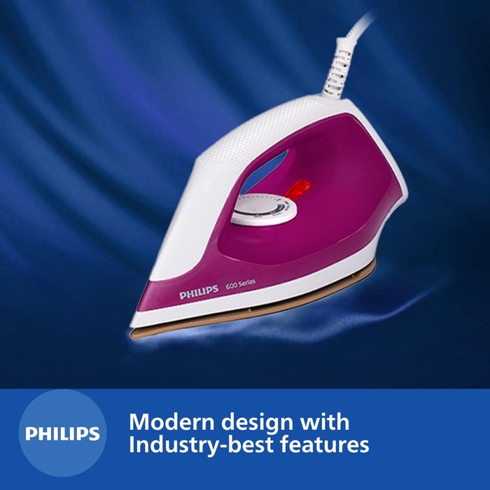 Philips Dry Iron DST0610/30 Powerful 1000 Watts for Fast heat up - Thumbnail 3
