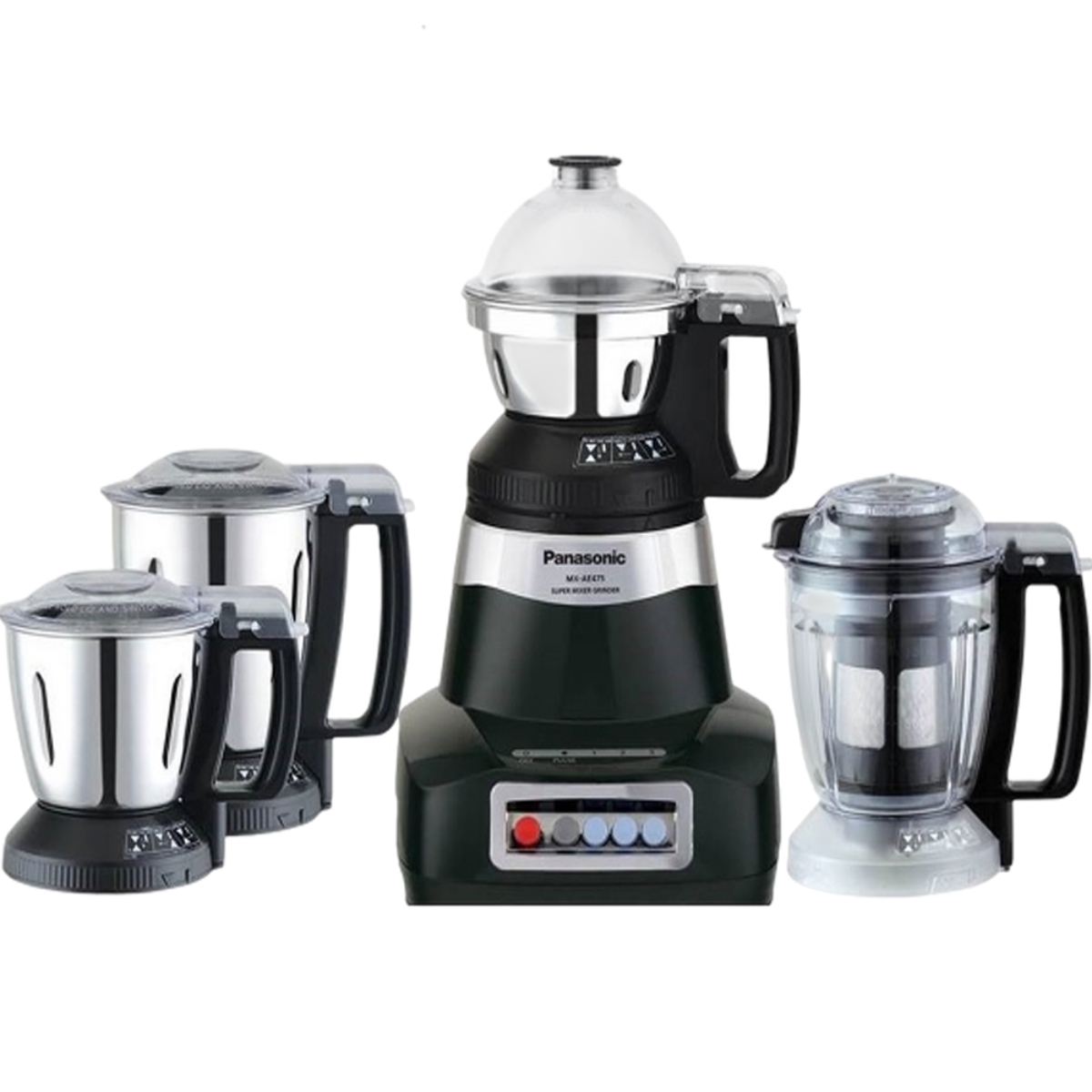 Panasonic MX-AE475 (Black)-2000 watt Super Mixer Grinder (Monster) 4 Jar