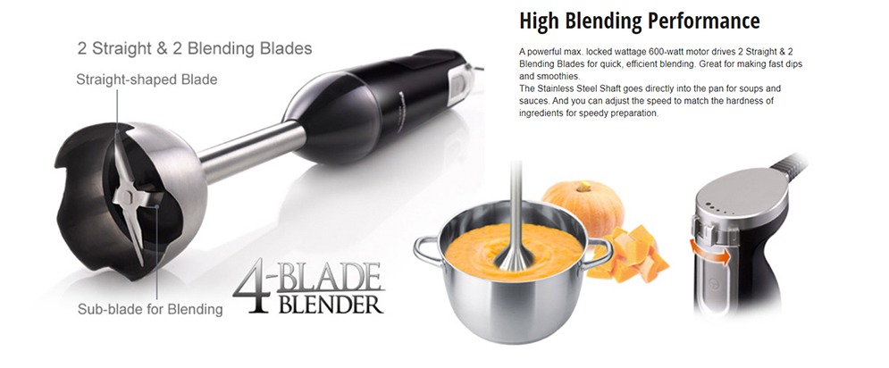 Panasonic MX-SS1 3-in-1 Hand Blender, Chopper & Whisker - Thumbnail 2