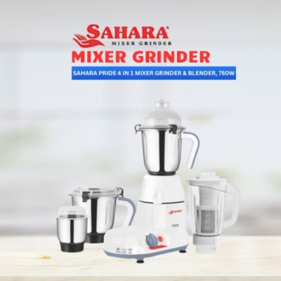 Sahara Pride 4 In 1 Mixer Grinder & Blender - 750W - Thumbnail 3