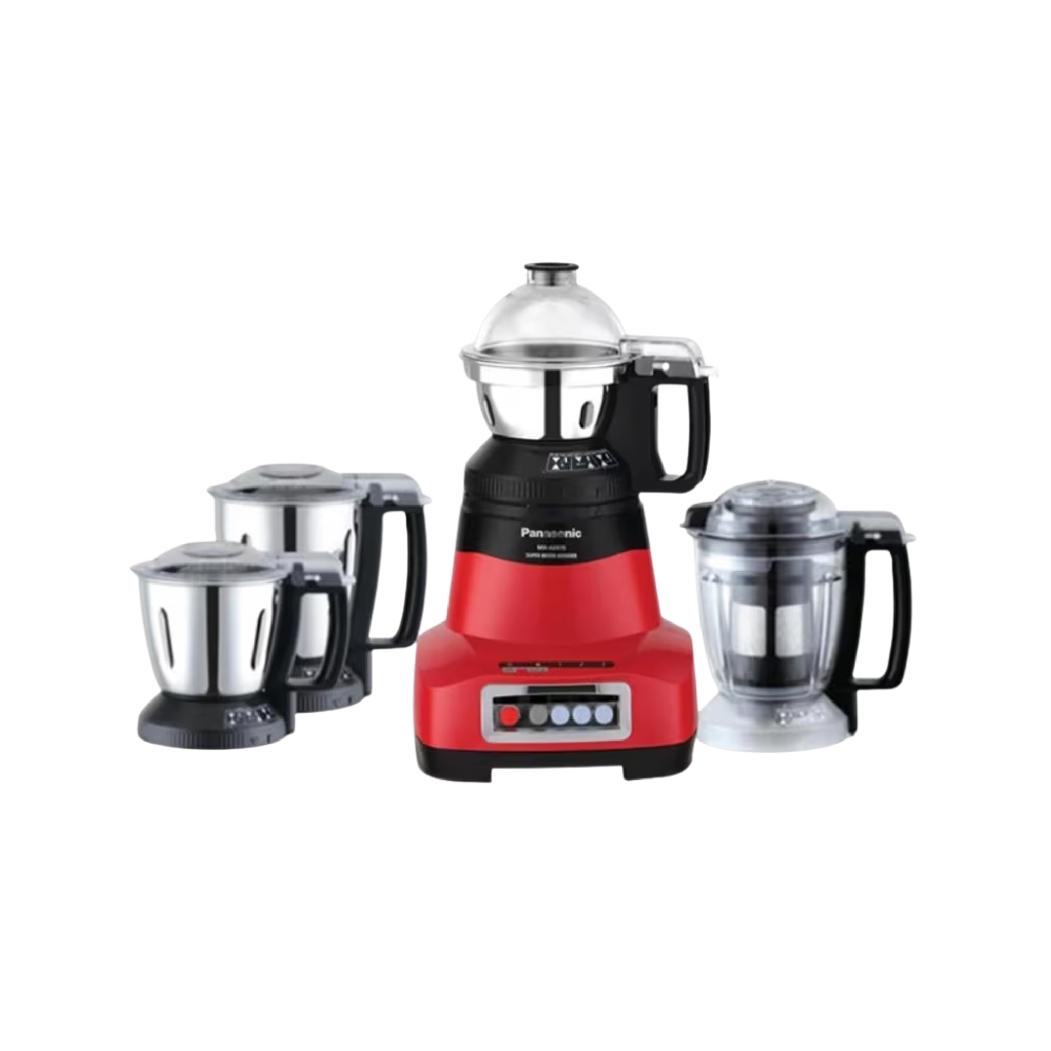 Panasonic MX-AE475 Mixer Grinder – Monster 2000W Super Mixer Grinder with 3 Stainless Steel Jars & Juicer Extractor (Red) - Thumbnail 3