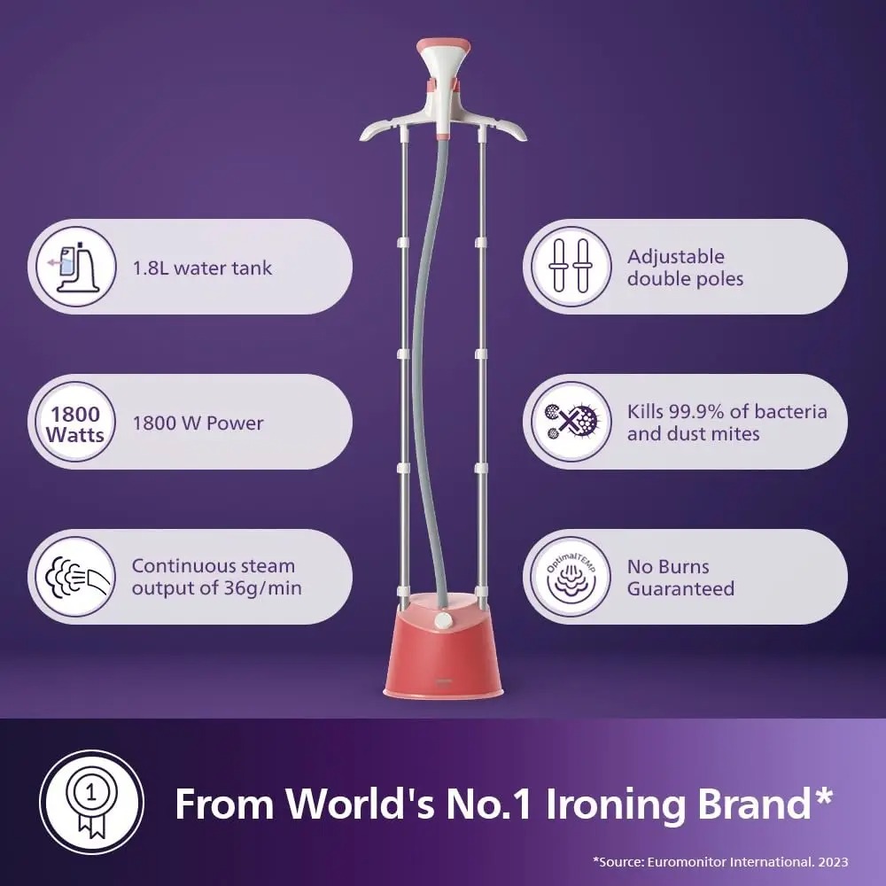 PHILIPS 1000 Series Garment steamer STE1020 || 1800W || 1.8L - Thumbnail 5