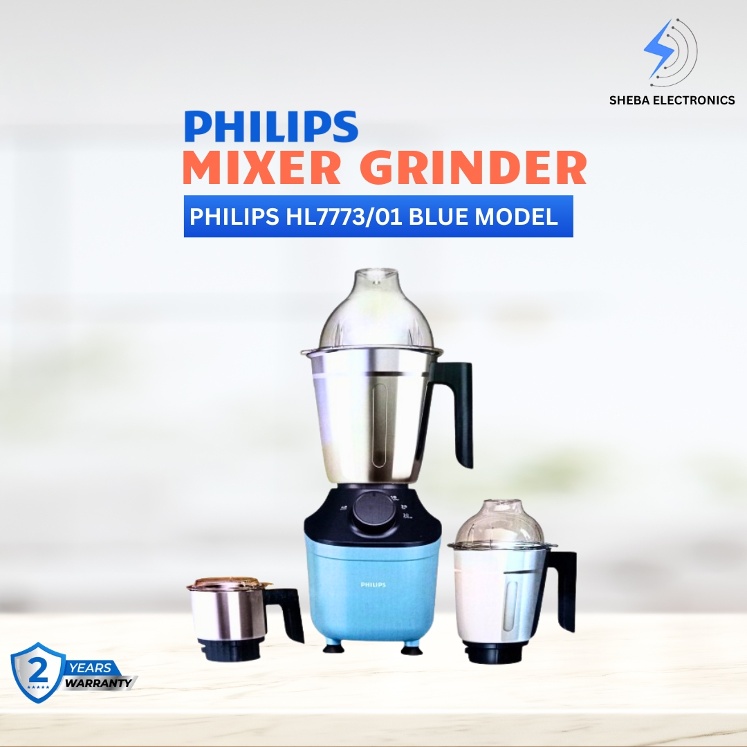 Philips 800 Watt Powerful Motor Mixer Grinder | MicroGrind Technology | Blue| HL7773/01 - Thumbnail 5