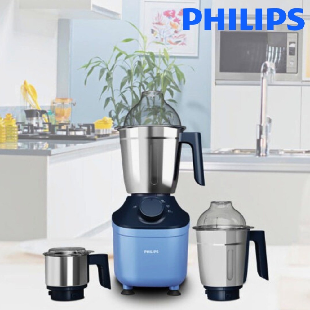 Philips 800 Watt Powerful Motor Mixer Grinder | MicroGrind Technology | Blue| HL7773/01 - Thumbnail 6