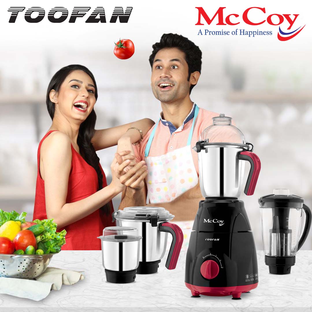 McCoy Toofan Mixer Grinder 1200Watts 4 Jars. - Thumbnail 2