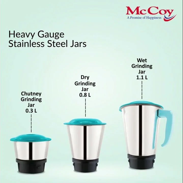 Mccoy Gem Emerald & Gem Sapphire Mixer Grinder 500 Watts - Thumbnail 3