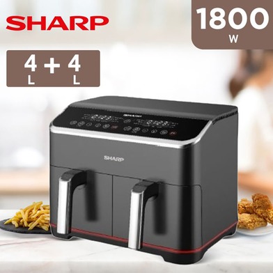 Sharp KF-DF80RT-K3 || 8L || 1800W  ||  Double Basket Air Fryer - Thumbnail 3
