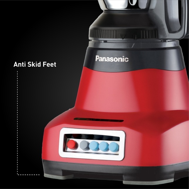 Panasonic MX-AE465 Mixer Grinder Powerful 2000Watts | 4 Multipurpose Jars | Double Safety Lock | Monster Series | Red - Thumbnail 2