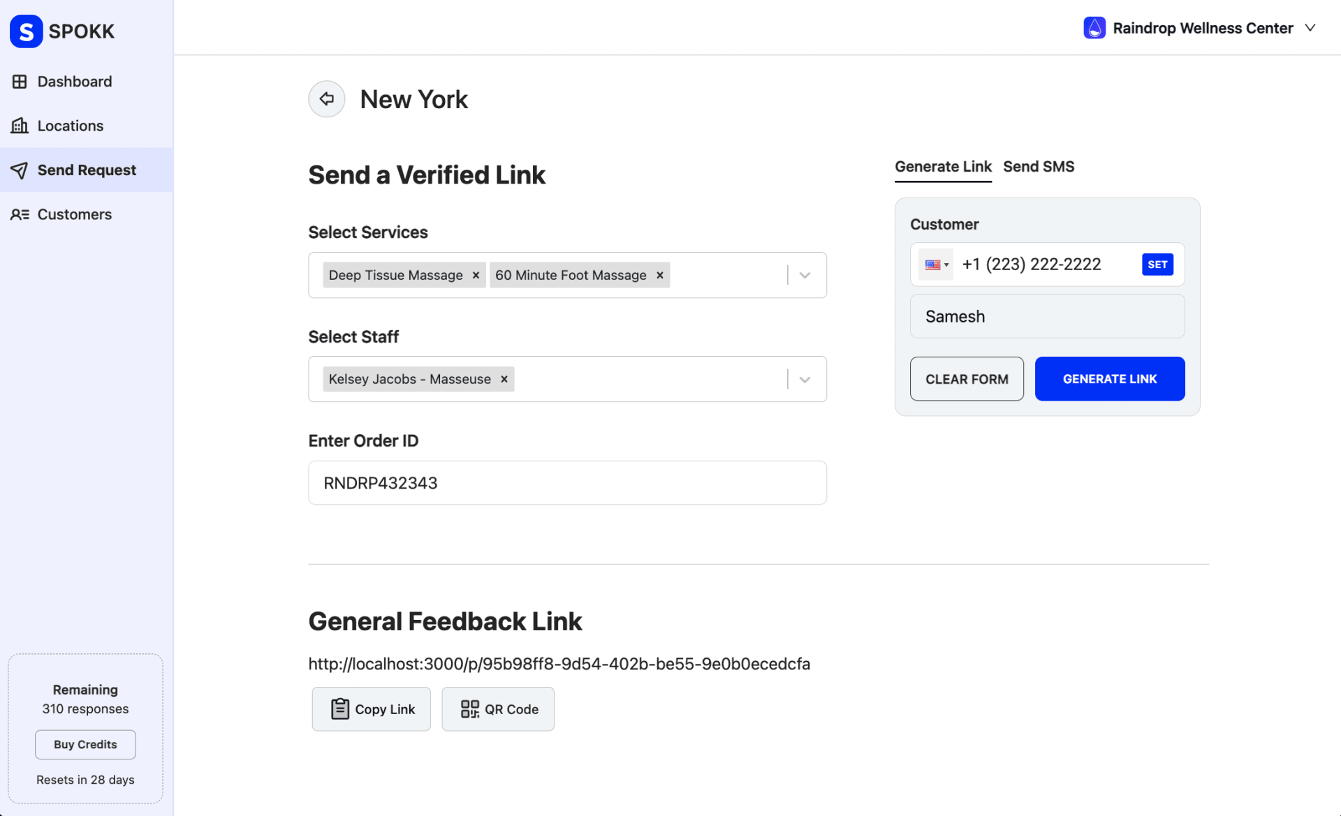 Spokk Send Feedback Requests