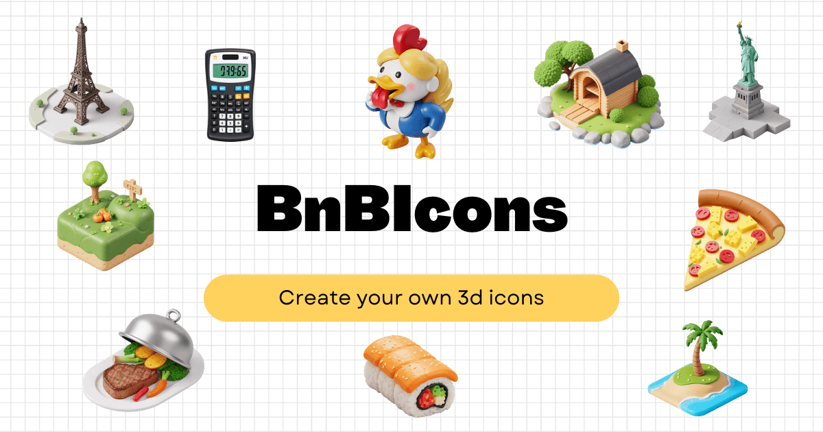 BnbIcons - Create Airbnb-Style Isometric Icons with AI