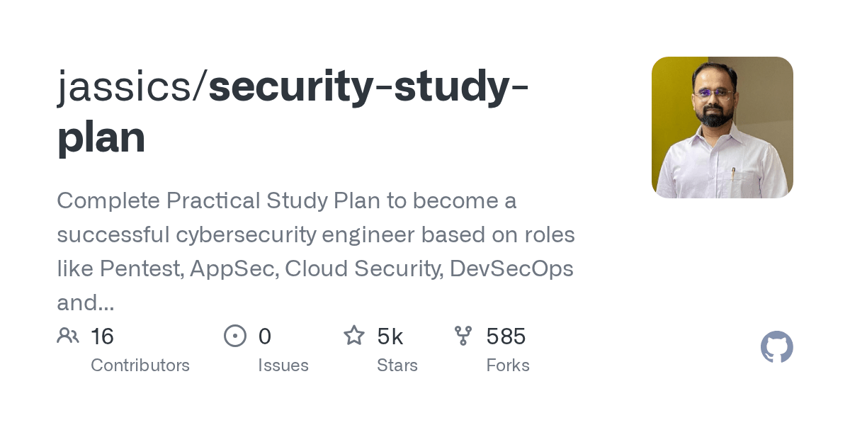 security-study-plan/common-skills-study-plan.md at main · jassics/security-study-plan · GitHub