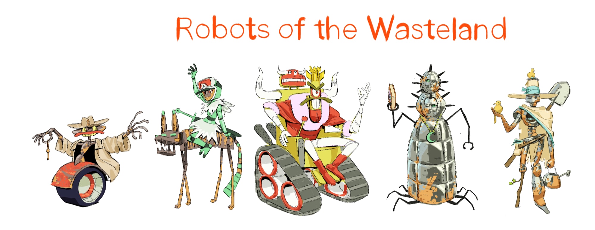 Aging robots who still wander the desert - Wasteland Series