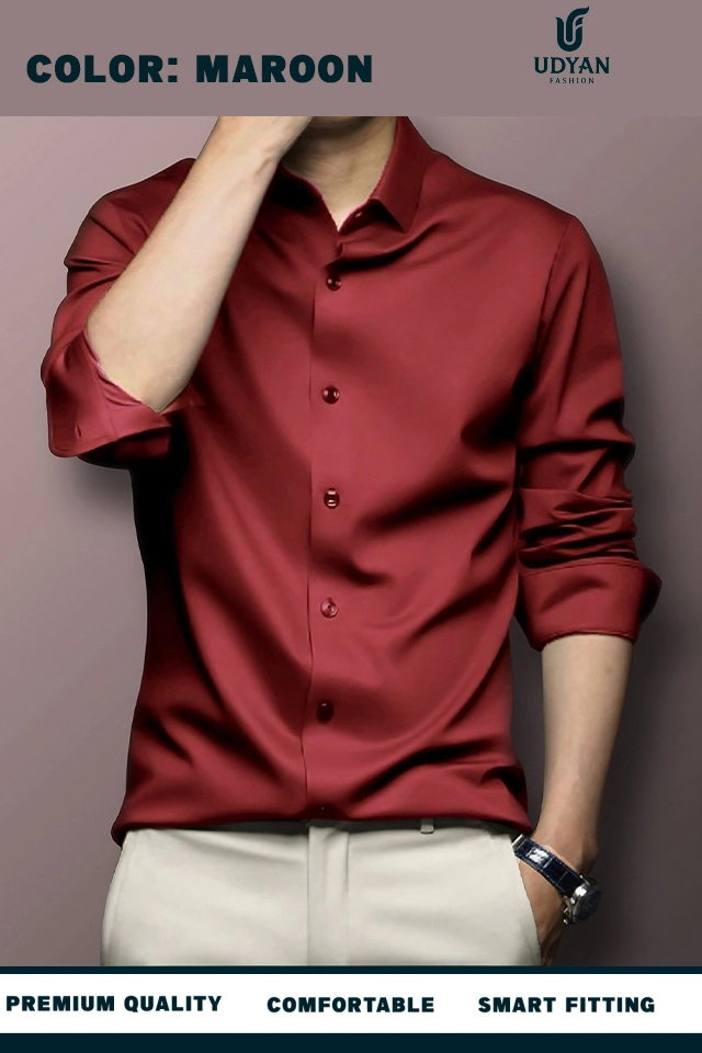 HIGH SPANDEX MAROON COLOR SHIRT