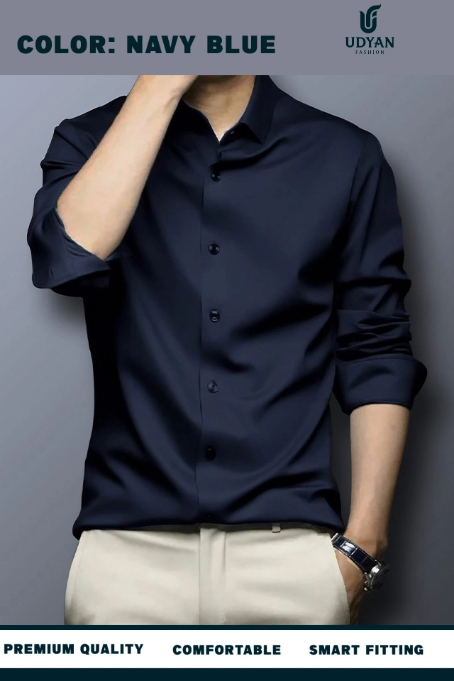  HIGH SPANDEX NAVY COLOR SHIRT