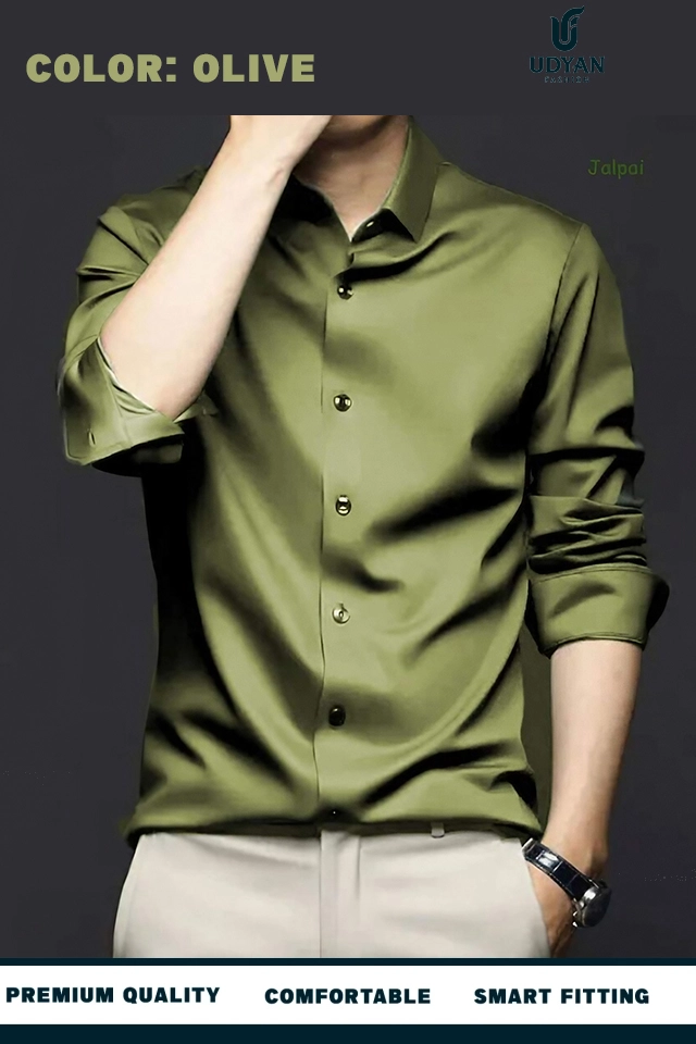 HIGH SPANDEX OLIVE COLOR SHIRT