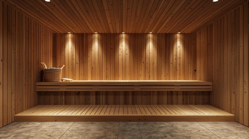 Traditional Finnish Sauna Room