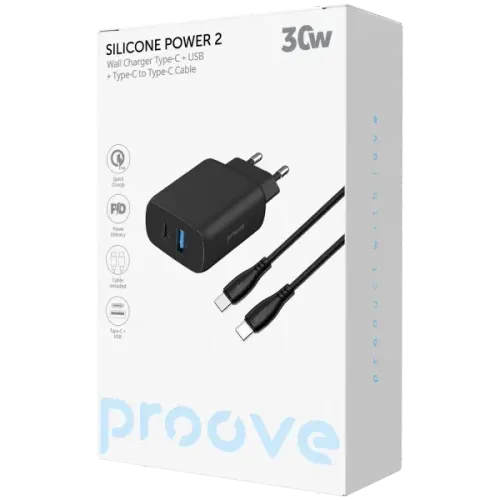 Karikues Silicone Power 2 30W (Type-C) me kabull Type-C ne Type-C