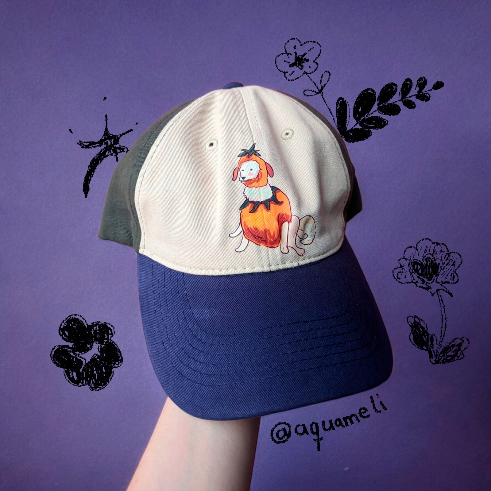 Gorra perrita calabaza