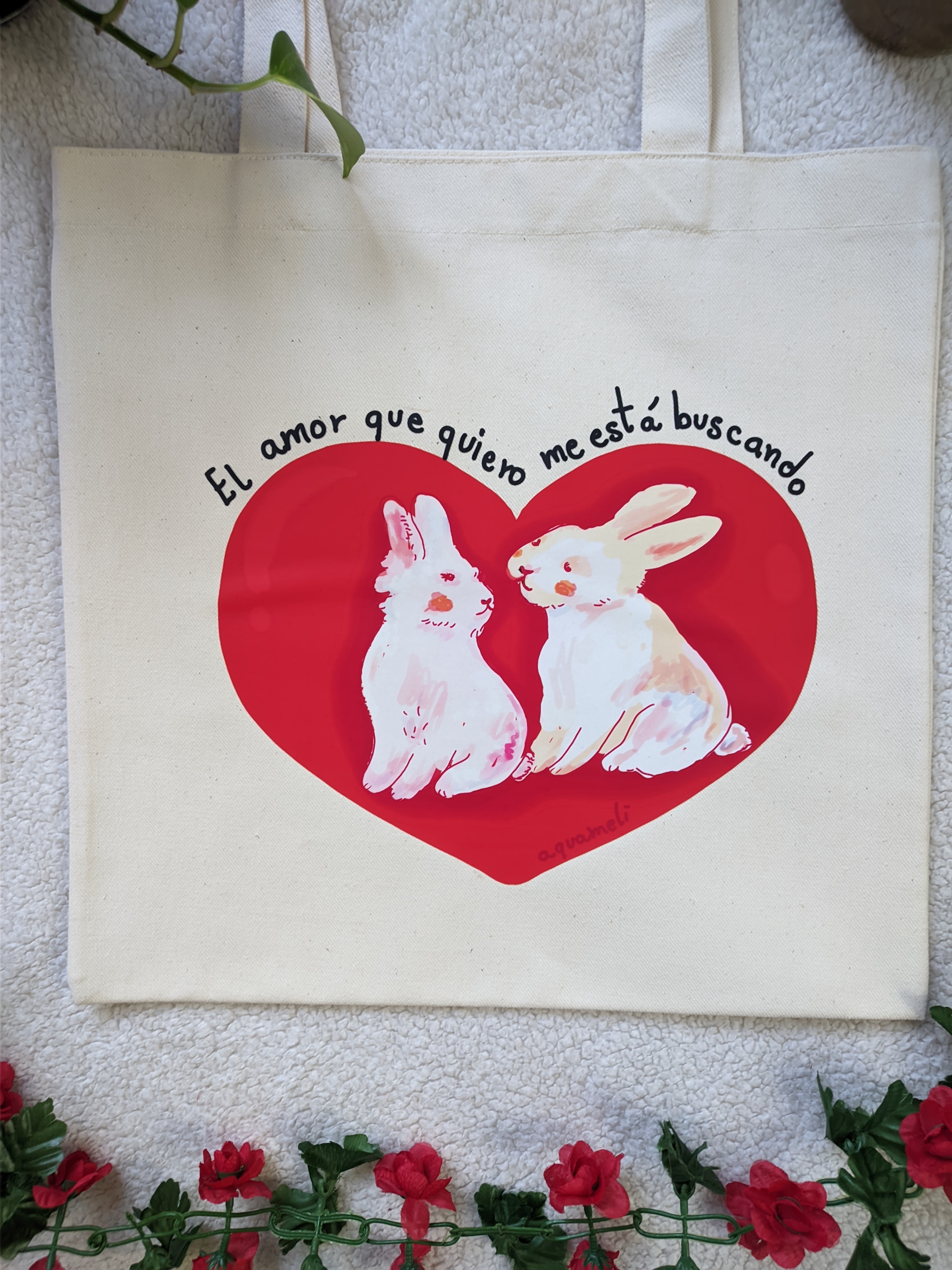 Totebag "El amor que quiero me está buscando"
