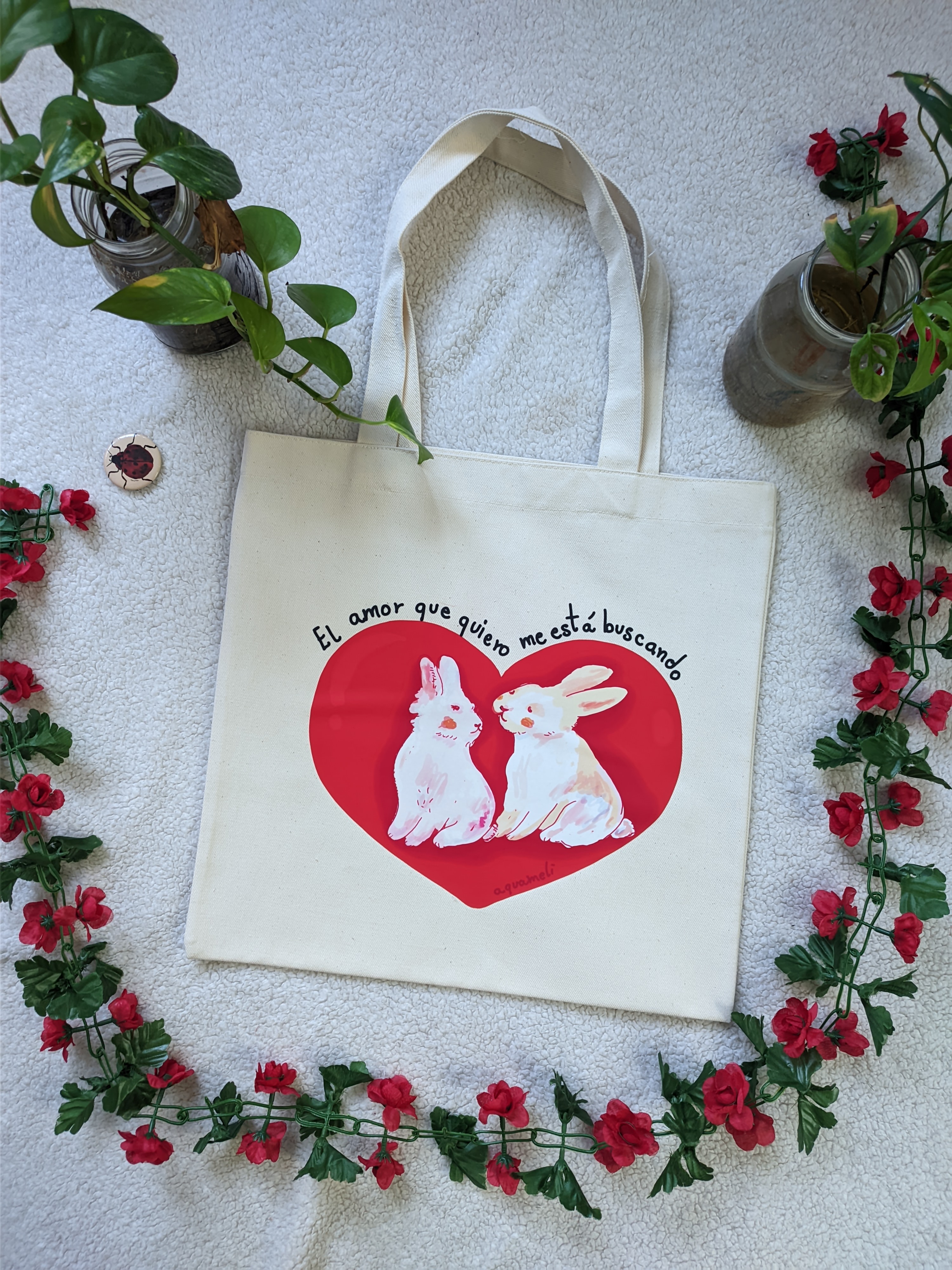 Totebag "El amor que quiero me está buscando" — vista 2