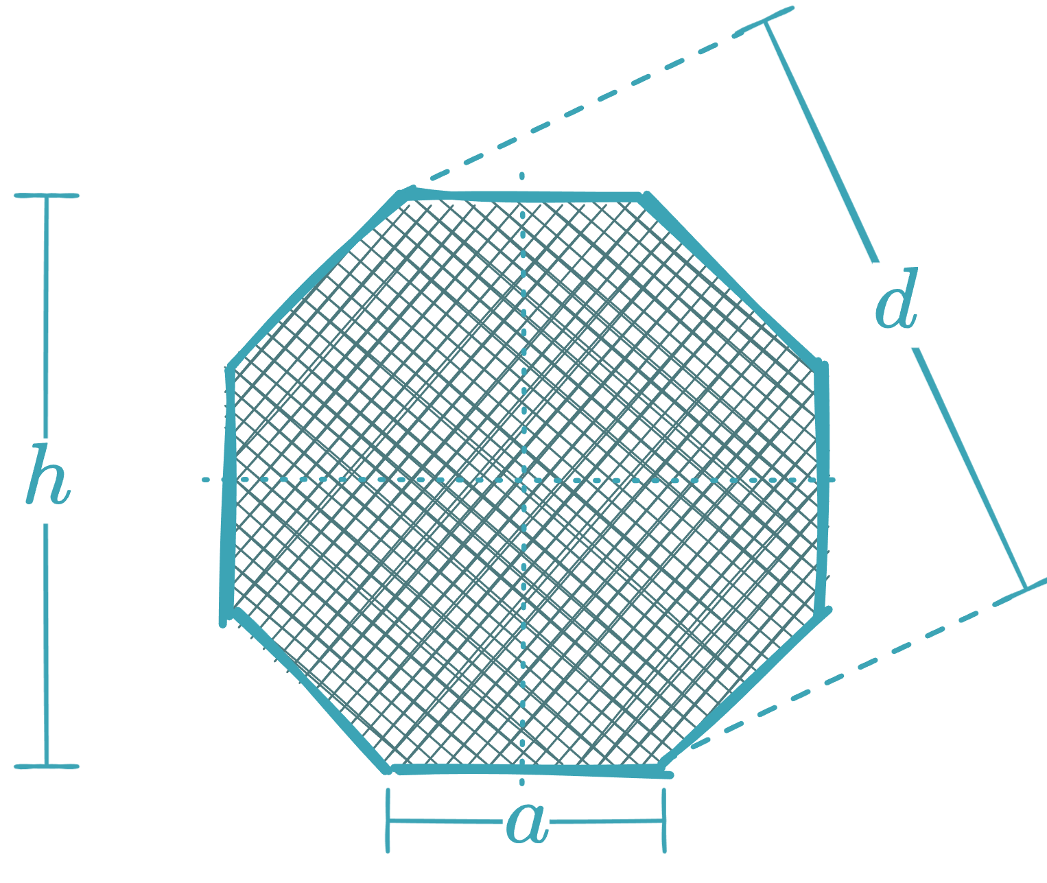 Regular Octagon - equationzone.com