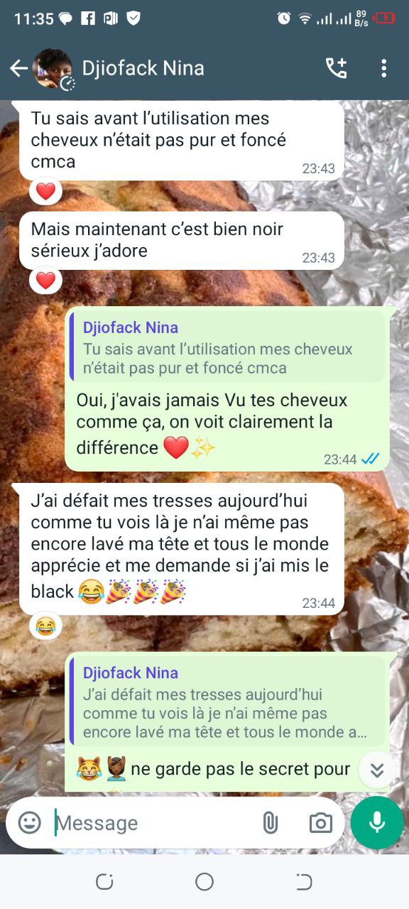 Cheveux de Nina après