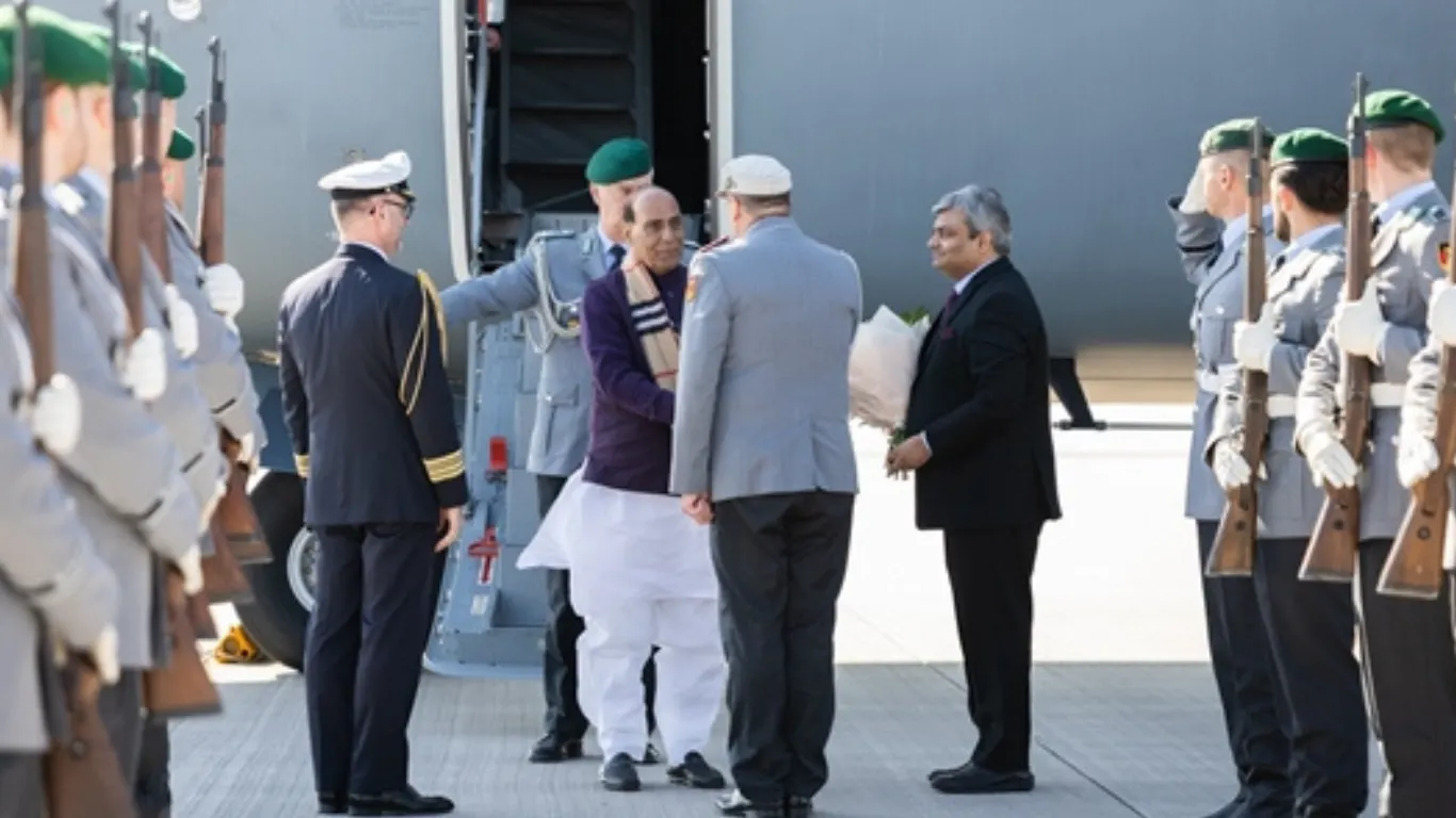 Rajnath Singh Arrives in Berlin for Defence Talks — A Quiet Visit With Loud Global Signals