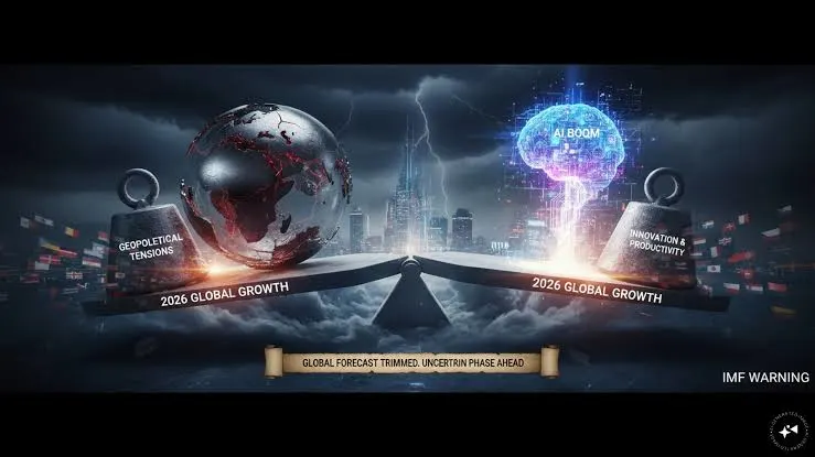 IMF World Growth Forecast Cut Again: AI and War Reshape Global Economy